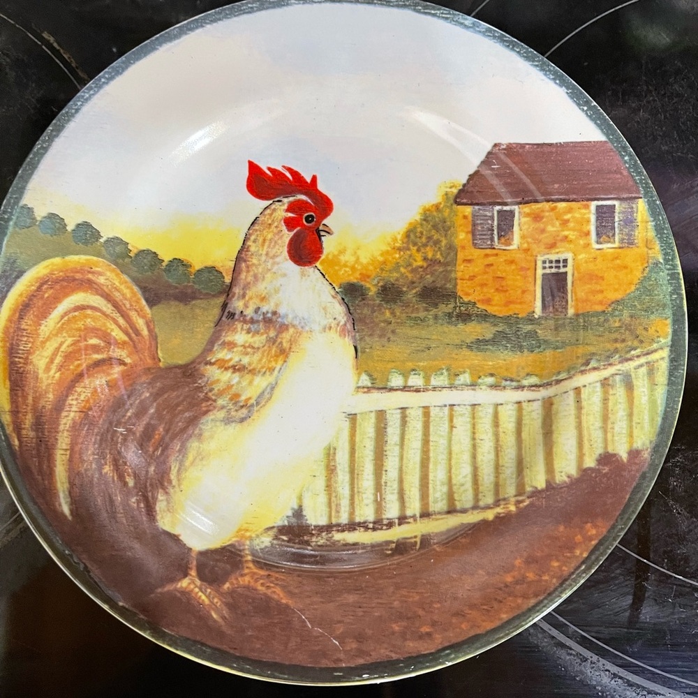Collectible BLOCK by GEAR "Country Farm"
Chicken / Rooster Plate ...